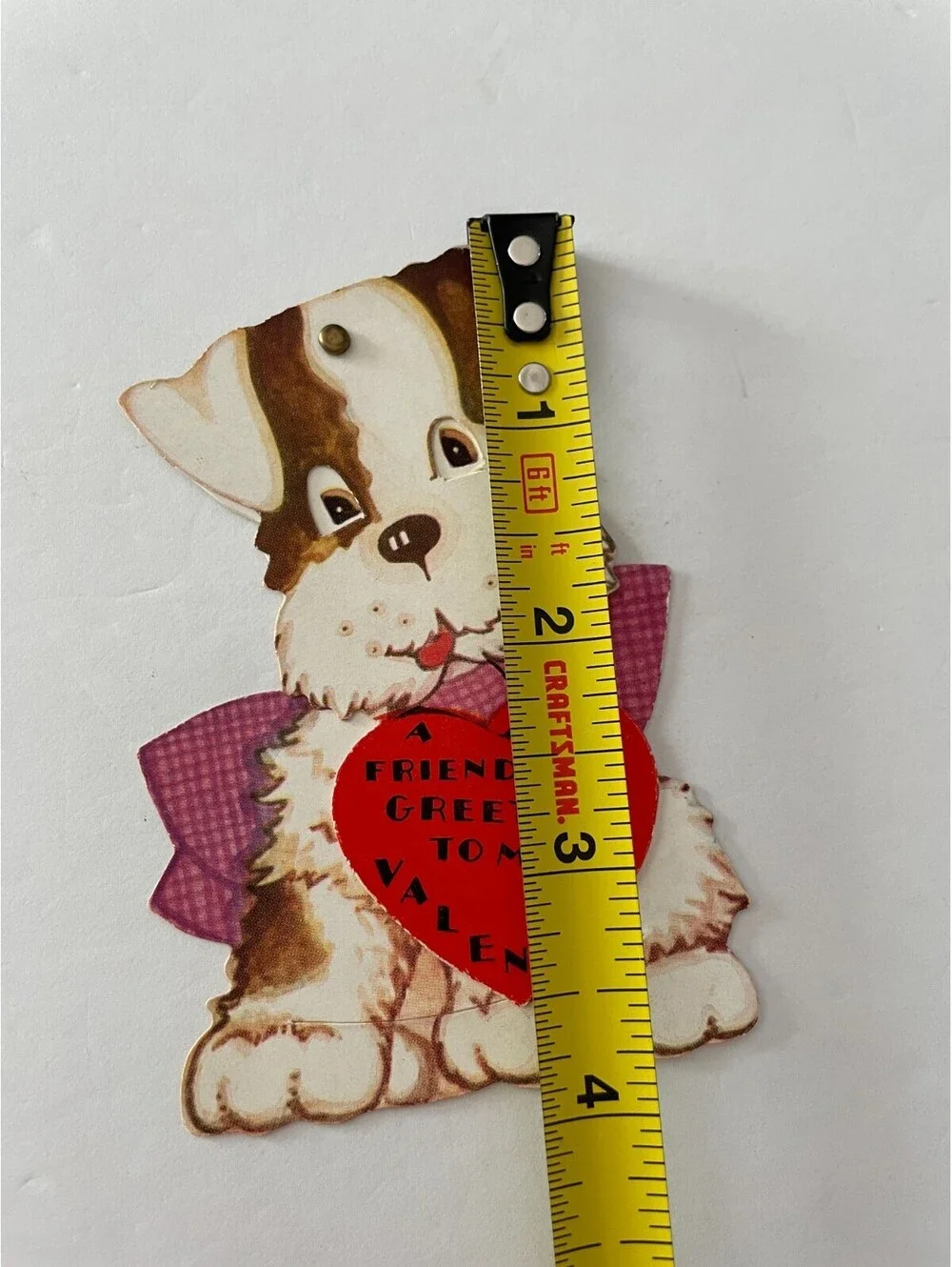 Valentine Greeting Card Dog With Heart Valentine's Card Movable